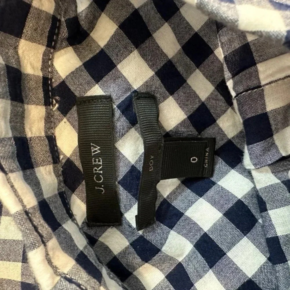 J Crew Classic Fit Boy Shirt in Gingham 0 - Picture 4 of 5
